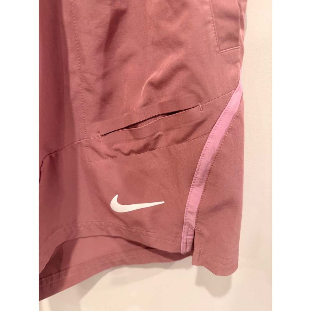 Nike Mens Dri-FIT Mauve Pink Athletic Running Shorts Large 5 Inch Inseam - Picture 2 of 7